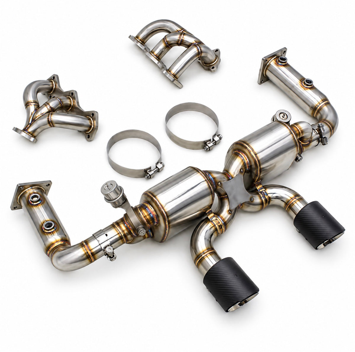 PORSCHE 991.2 GTS 3.0T FULL SS CATBACK EXHAUST + EQUAL LENGTH HEADERS
