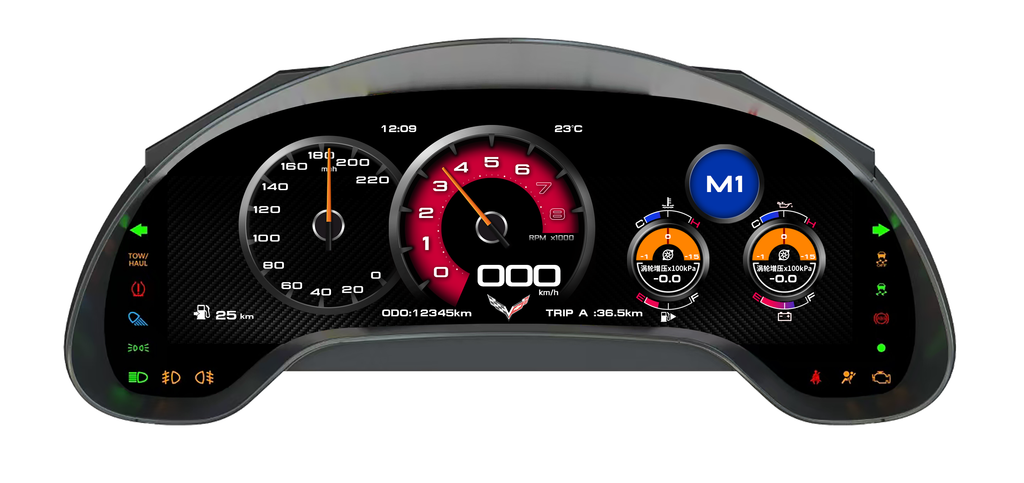 C6 Corvette Digital Cluster with Wireless Apple CarPlay