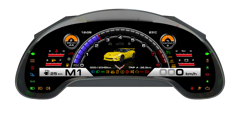 C6 Corvette Digital Cluster with Wireless Apple CarPlay