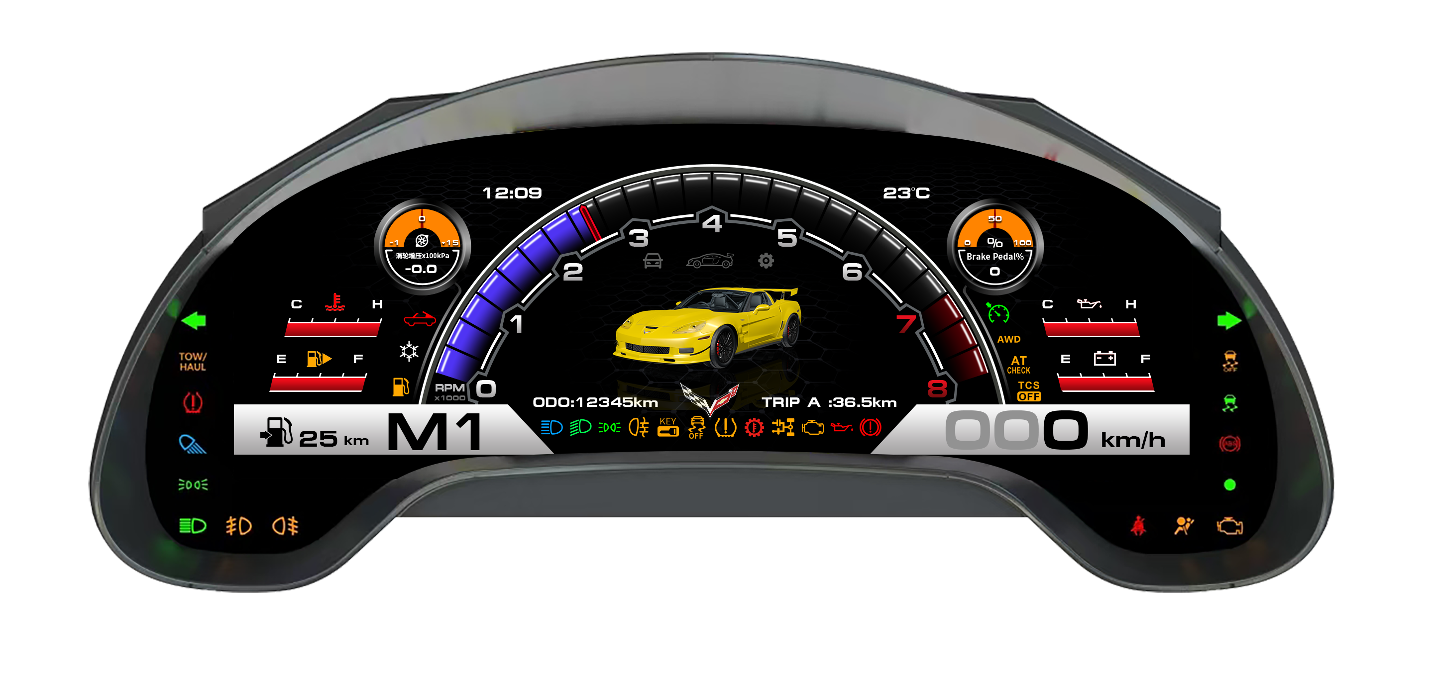 C6 Corvette Digital Cluster with Wireless Apple CarPlay