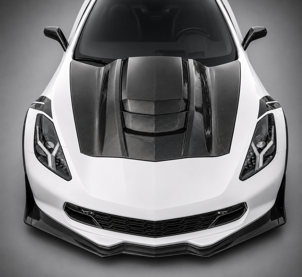 C7 CORVETTE CARBON FIBER HOOD ZR1 INSPIRED 2014-2019