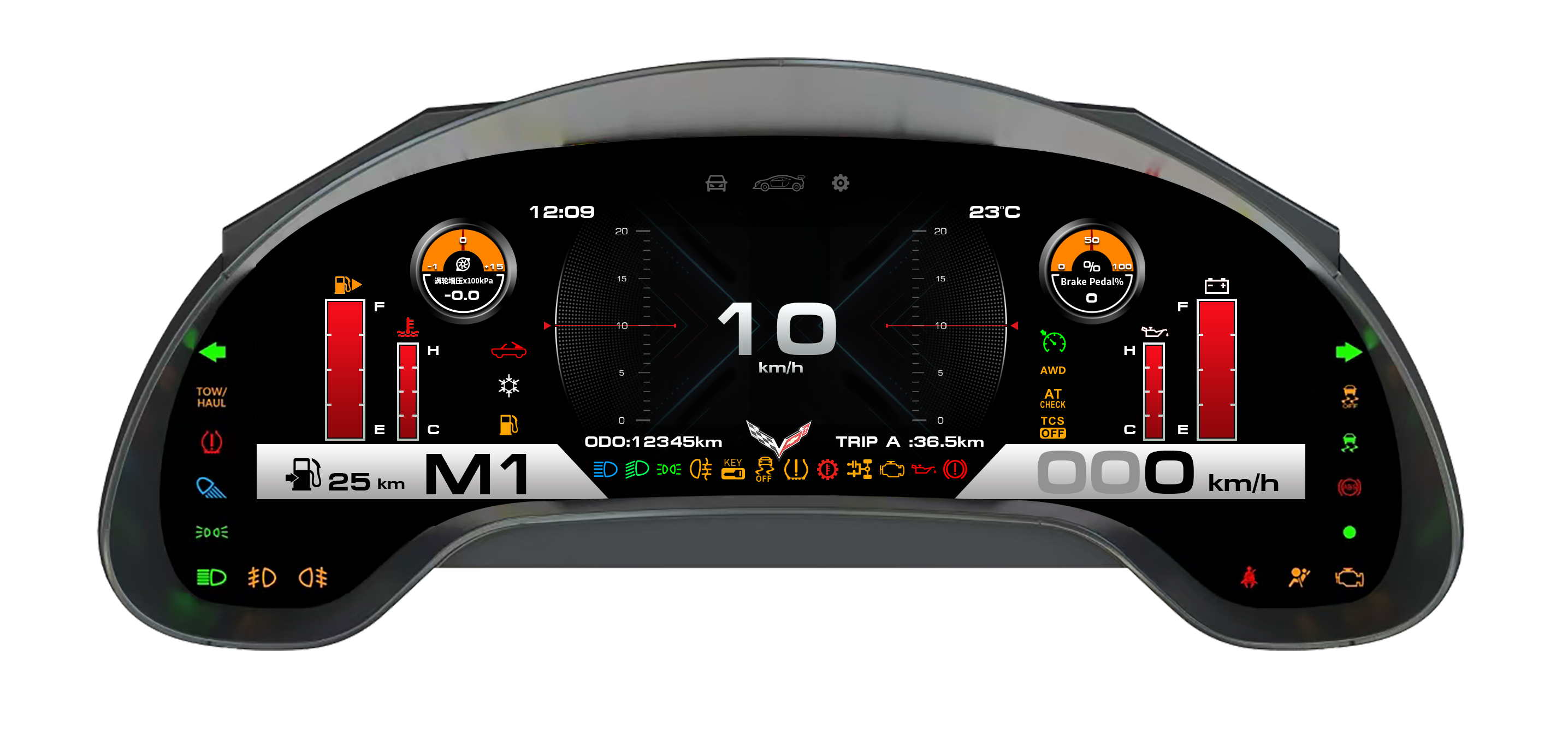 C6 Corvette Digital Cluster with Wireless Apple CarPlay