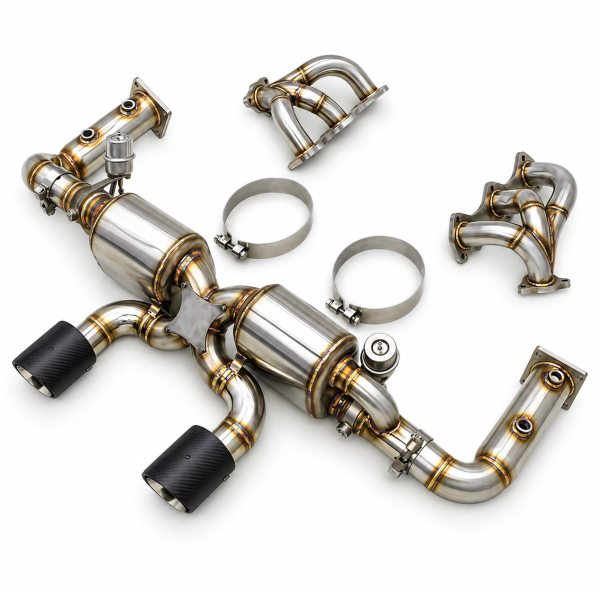 PORSCHE 991.2 GTS 3.0T FULL SS CATBACK EXHAUST + EQUAL LENGTH HEADERS