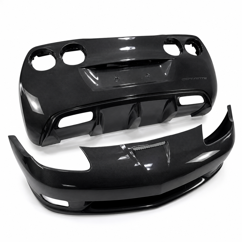 C6 CORVETTE 2005-2013 FRONT & REAR CARBON FIBER BUMPER