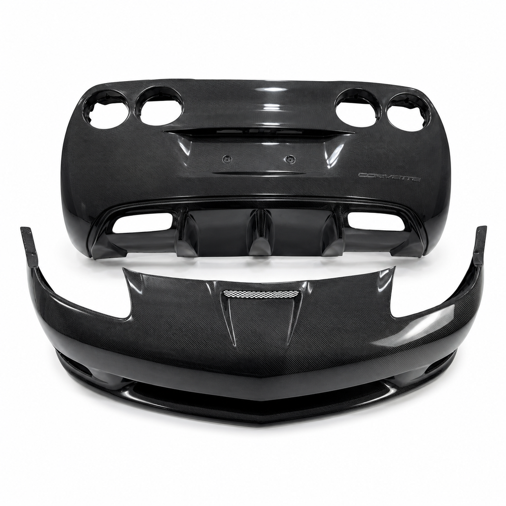 C6 CORVETTE 2005-2013 FRONT & REAR CARBON FIBER BUMPER