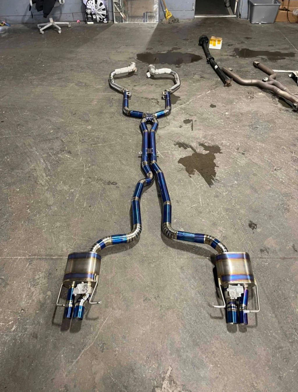 W205 C63 AMG titanium complete exhaust (valved)