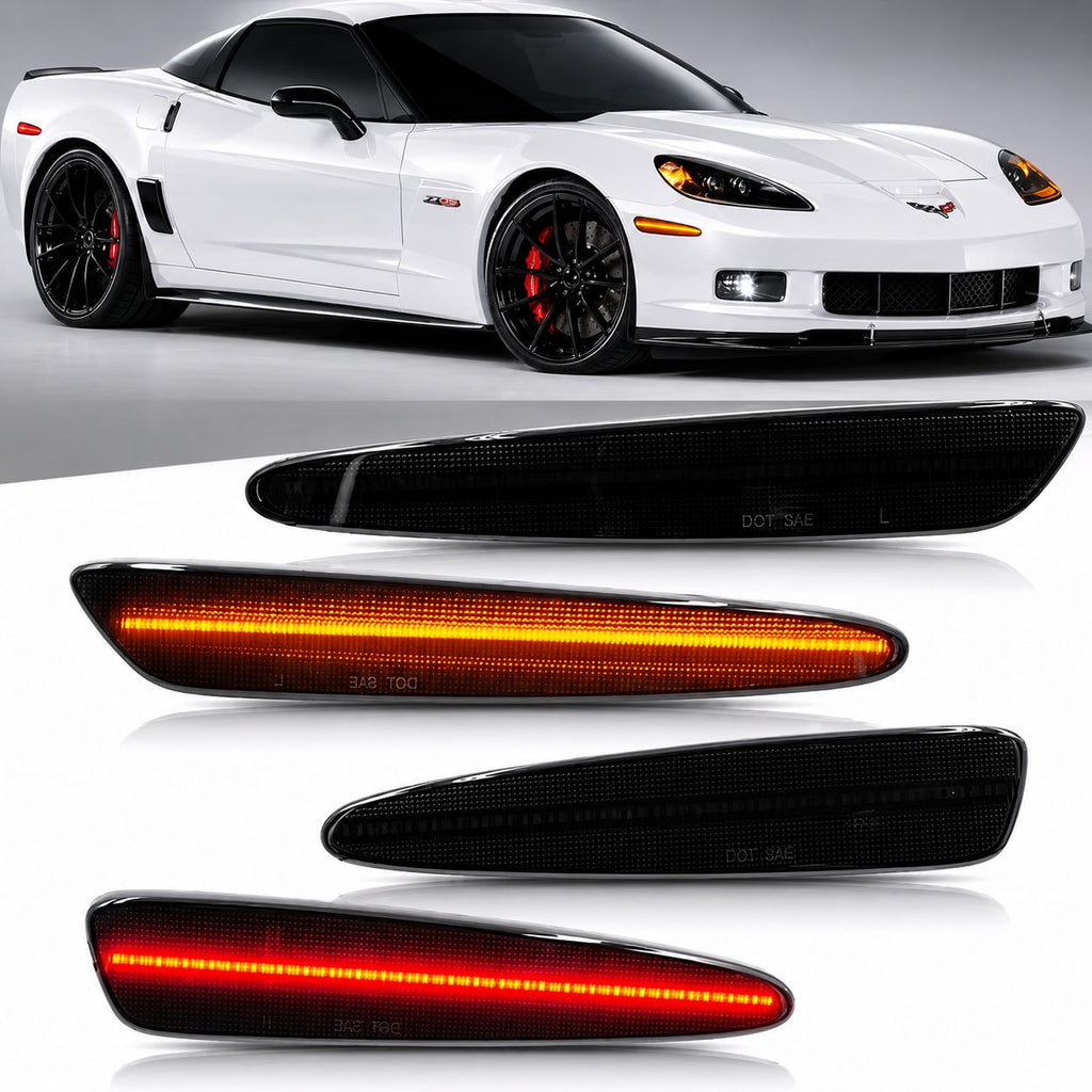 LED Front & Rear Side Marker Lights for Corvette C6 2005-2013